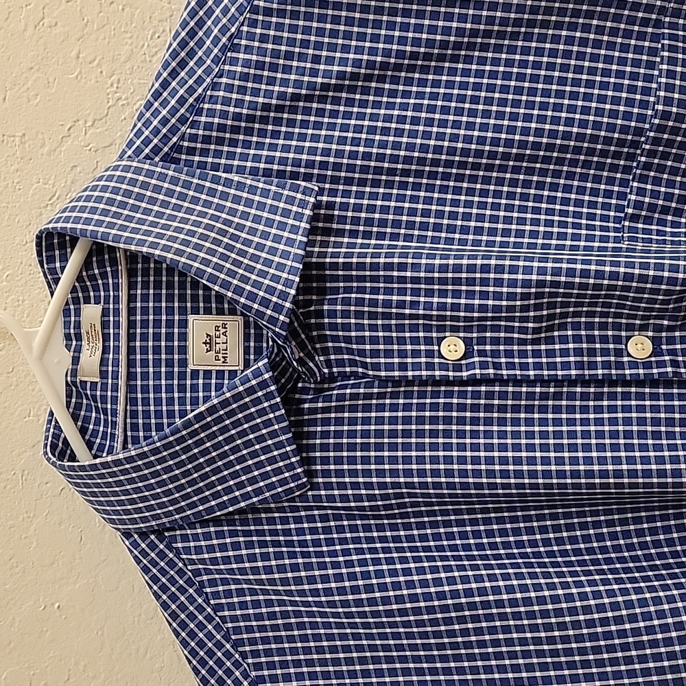 Peter Millar Button-Down - Blue - Large - image 4